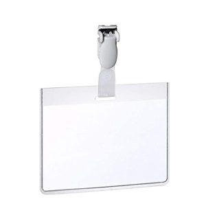 CF25PORTANOME 60X90 CLIP PLASTICA - Portabadge in PVC con clip in plastica