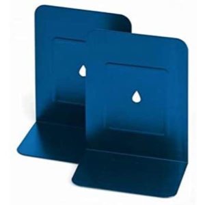 COPPIA 2 REGGILIBRI IN METALLO BLU - 088