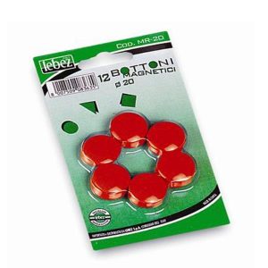 CF12 BOTTONI MAGN. ROSSO 20 MM - BOTTONI MAGN.20 MM BLIST.12 PZ