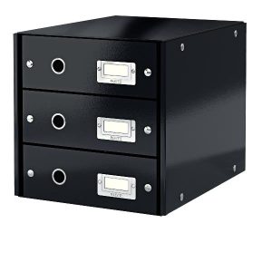 CLICK STORE CASSET. 3 CASSETTI NER - Click & Store