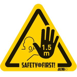 CF4 CARTELLO DISTANZA 150X170 - ADESIVI DI AVVERTIMENTO – MANTENERE LA DISTANZA
