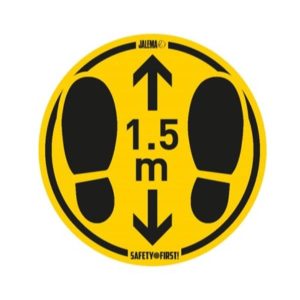 CF2 CARTELLO DISTANZA D.350 - ADESIVO PER PAVIMENTI - MANTENERE LA DISTANZA