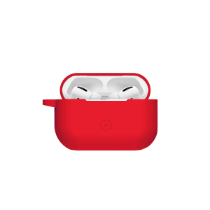 AIRPODS PRO CASE RED - AIRCASE - Custodia in silicone morbido compatibile con Airpods Pro