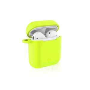 AIRPODS 1ST GEN/2ND GEN CASE SPORT - AIRCASE - Custodia in silicone morbida con gancio in metallo compatibile con Airtag 1a Gen/2a Gen