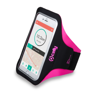 SPORT ARMBAND UP TO 6.5 PINK - ARMBAND - Fascia da braccio ultra leggero, regolabile, materiali impermeabili, finestra trasparente per utilizzare il touch screen compatibile con tutti gli smartphone fino a 6.5"