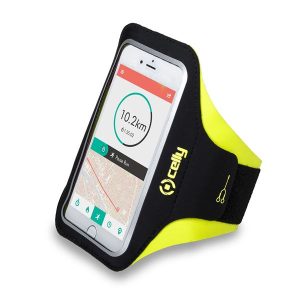 SPORT ARMBAND UP TO 6.5 YELLOW - ARMBAND - Fascia da braccio ultra leggero, regolabile, materiali impermeabili, finestra trasparente per utilizzare il touch screen compatibile con tutti gli smartphone fino a 6.5"