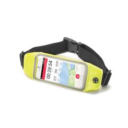 SPORT RUNBELT VIEW 4.7 YELLOW - RUNBVIEW - Cintura sportiva regolabile, compatibile con smartphone fino a 4.7" dimensione display, finestra trasparente per utilizzo touch, foro gommato per passaggio auricolari