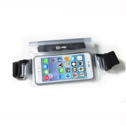 SPLASHBELT BAG UP TO 6 5 WHITE - SPLASHBELT - Cintura elastica impermeabile compatibile con smartphone fino a 6.5" dimensione display, chiusura ermetica, certificato IPX8, doppia tasca interna