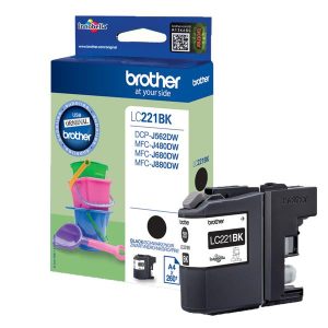 CART NERA MFC-J480/562DW/680DW - Cartuccia inchiostro Nera Brother LC221BK